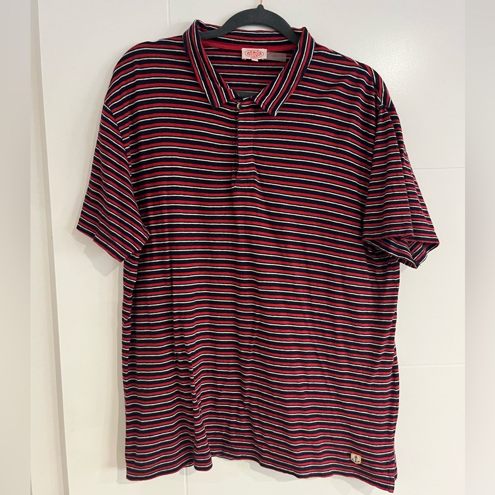 Armor Lux Cotton Striped Polo XL (fits large)